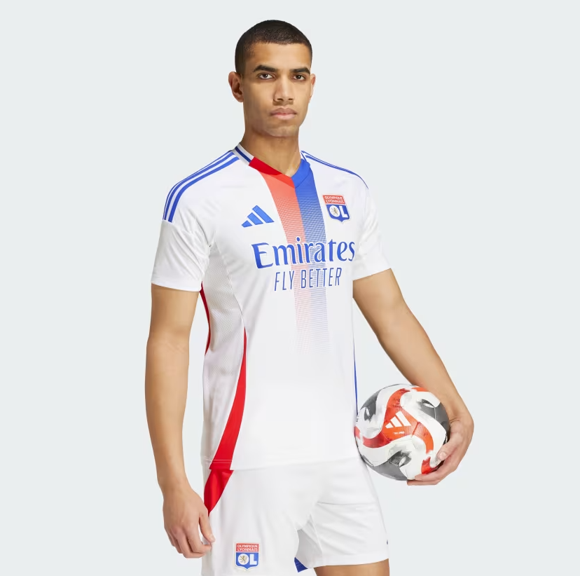 adias maillot-ol-domicile-ballon